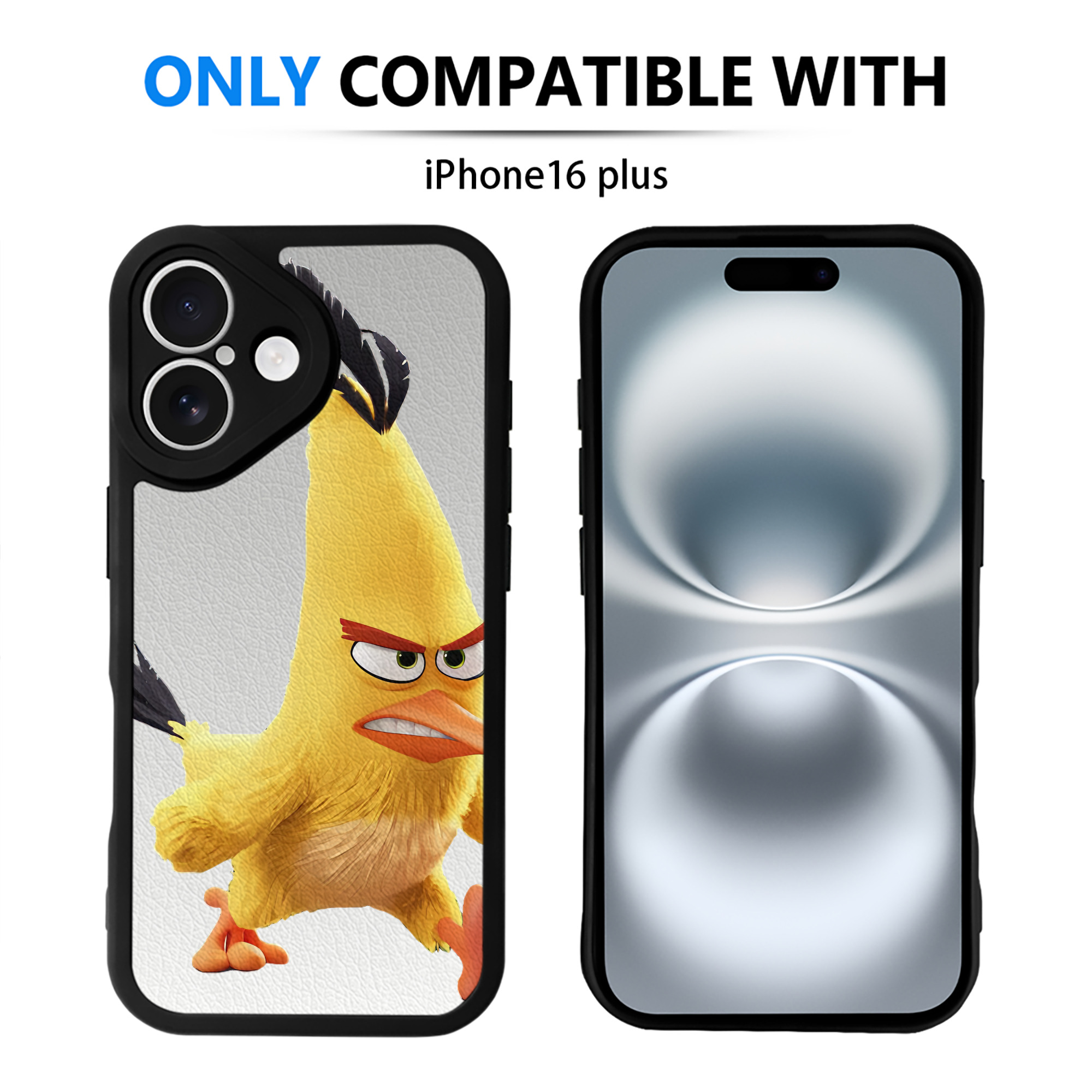 （画像用） Angry Birds アングリーバード 【iPhone 16シリーズ対応】シリコンスマホケース（レザー調） 材質：シリコン
